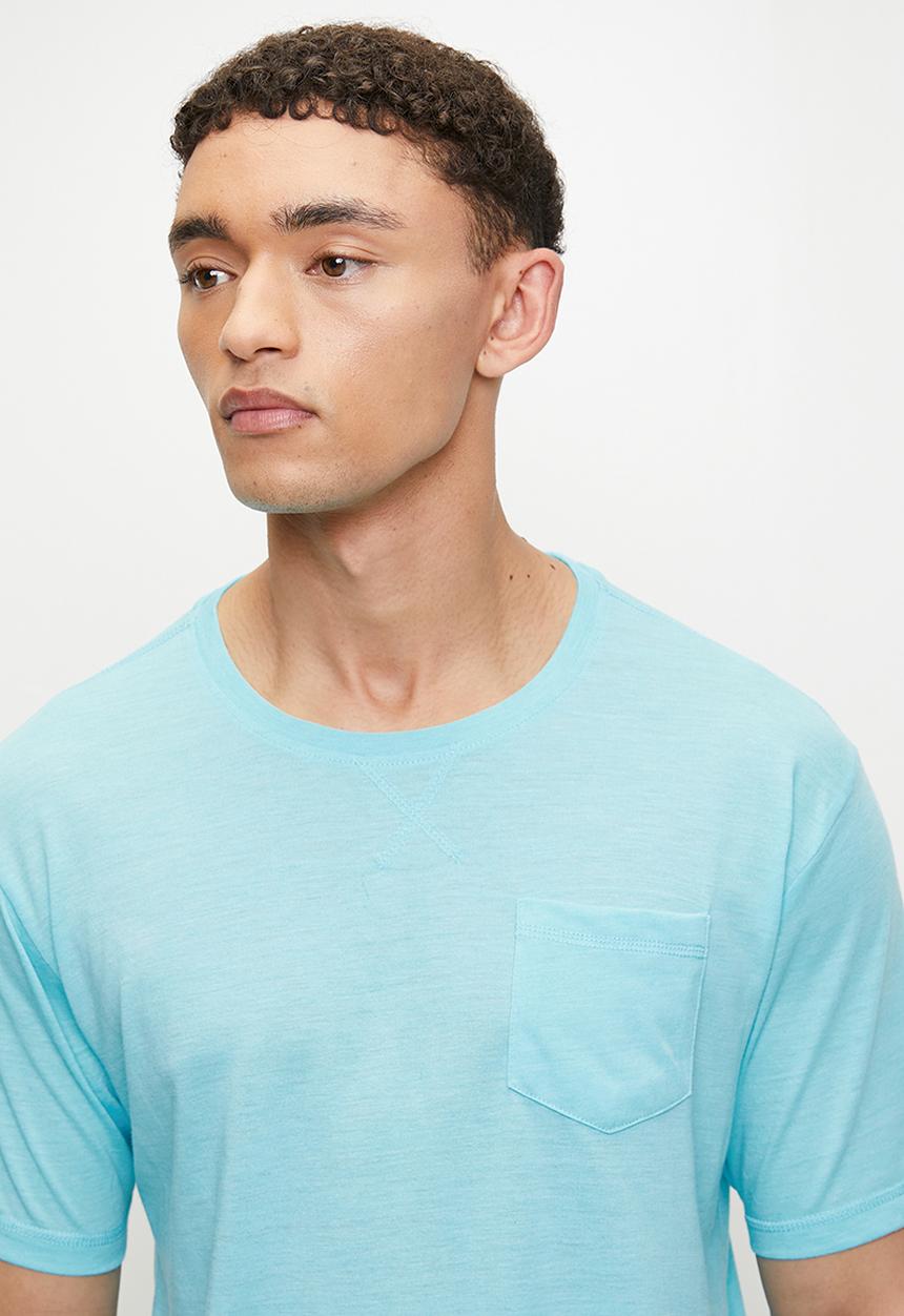 Brave Soul - Crew Neck T-shirt - Ice Blue Marl