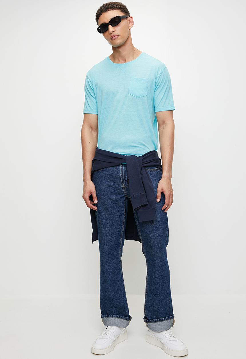 Brave Soul - Crew Neck T-shirt - Ice Blue Marl