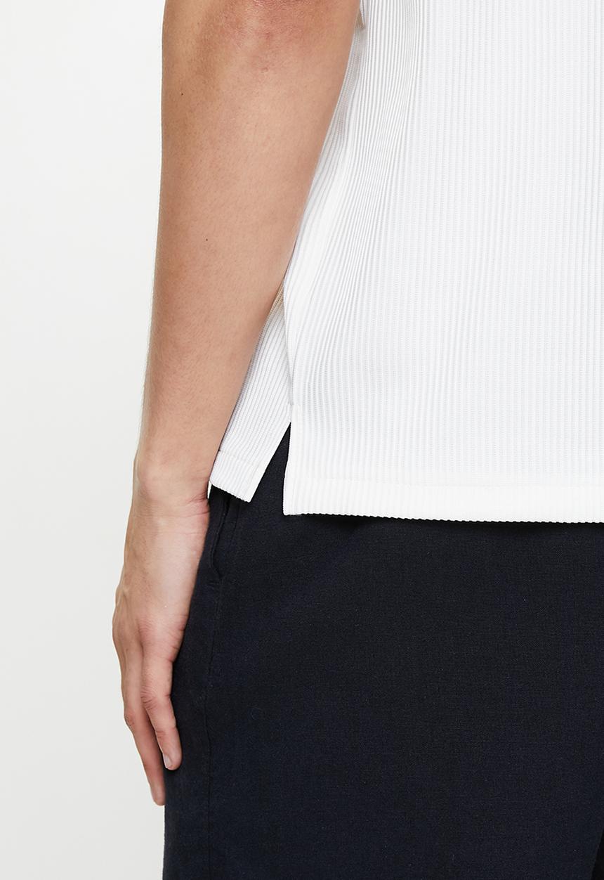 Brave Soul - Revere Collar Shirt - Cream
