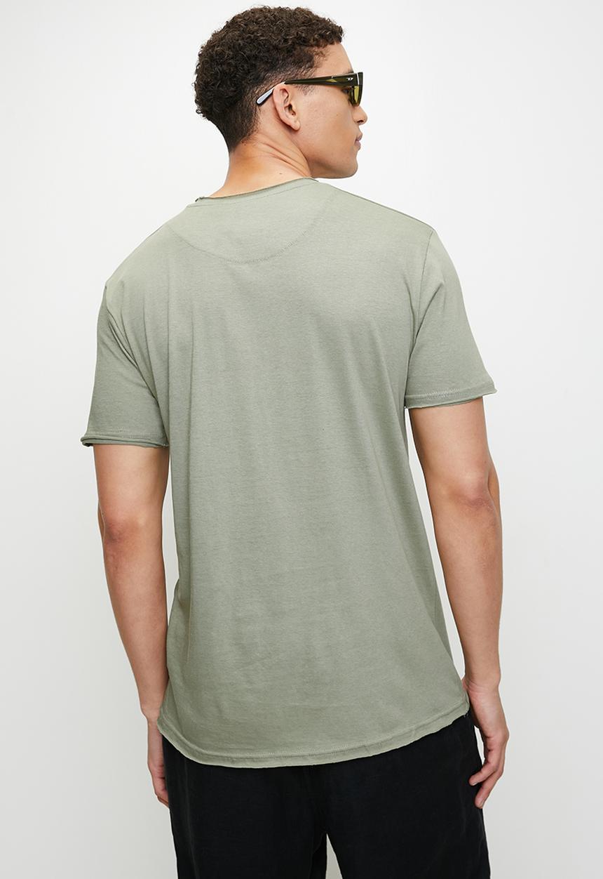 Brave Soul - Crew Neck T-Shirt - Washed Sage