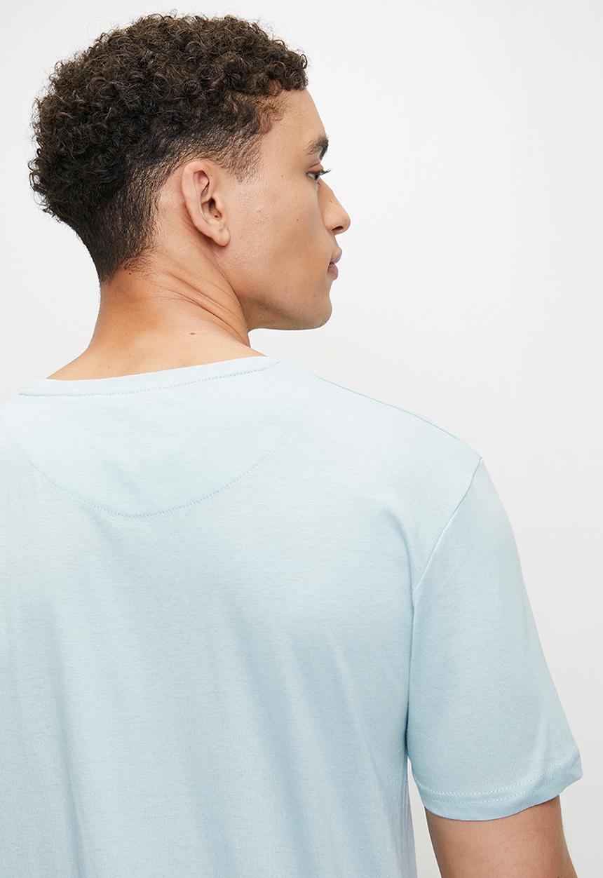 Brave Soul - Crew Neck T-shirt  - Pale Blue