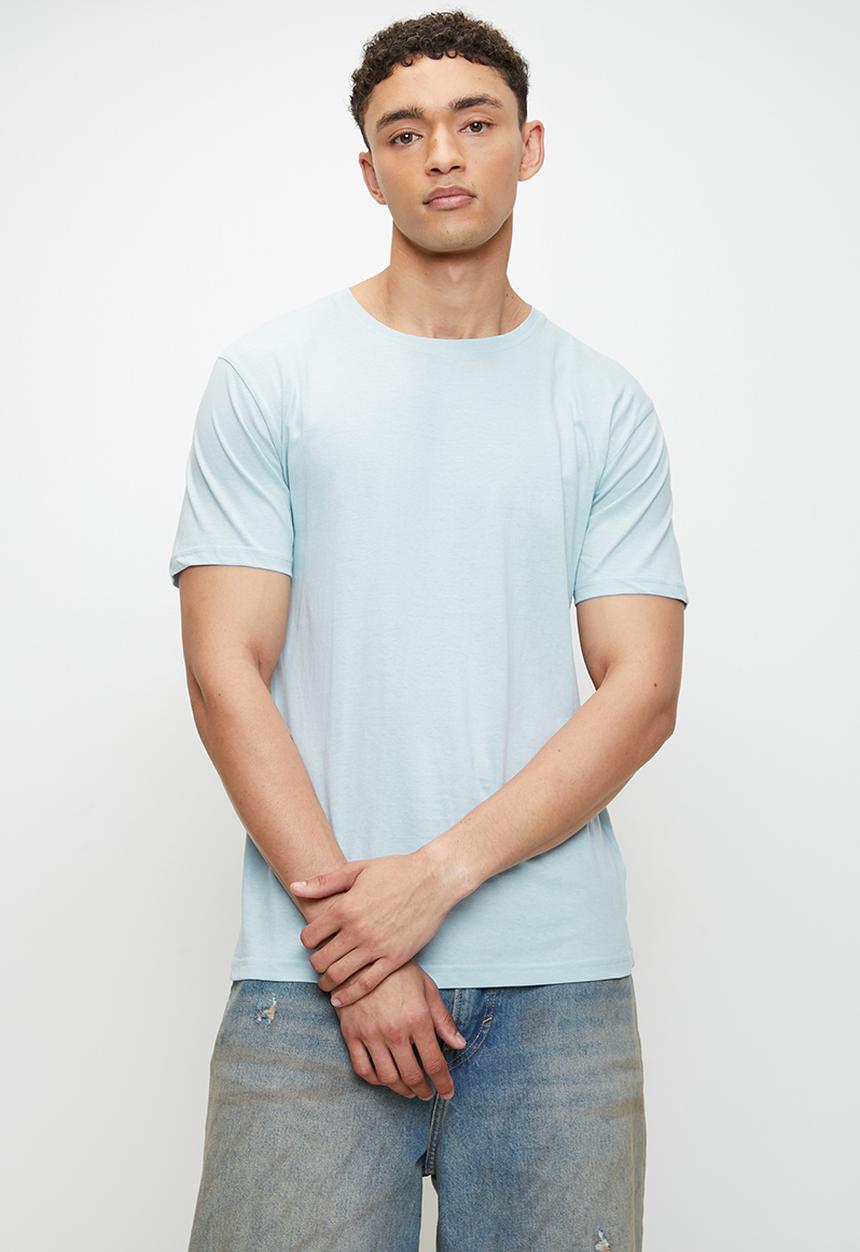 Brave Soul - Crew Neck T-shirt  - Pale Blue