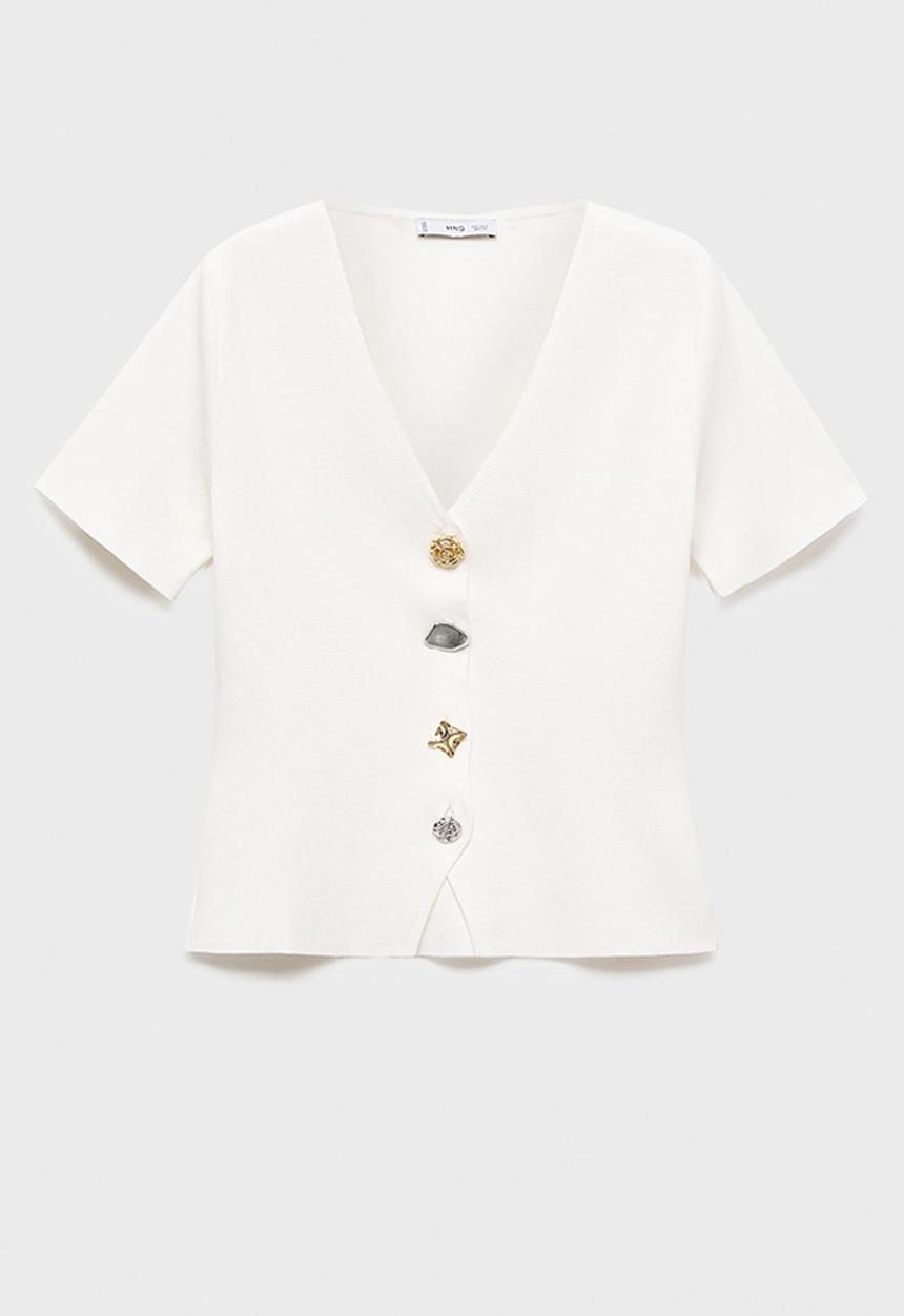 MANGO - Cardigan Dali - White