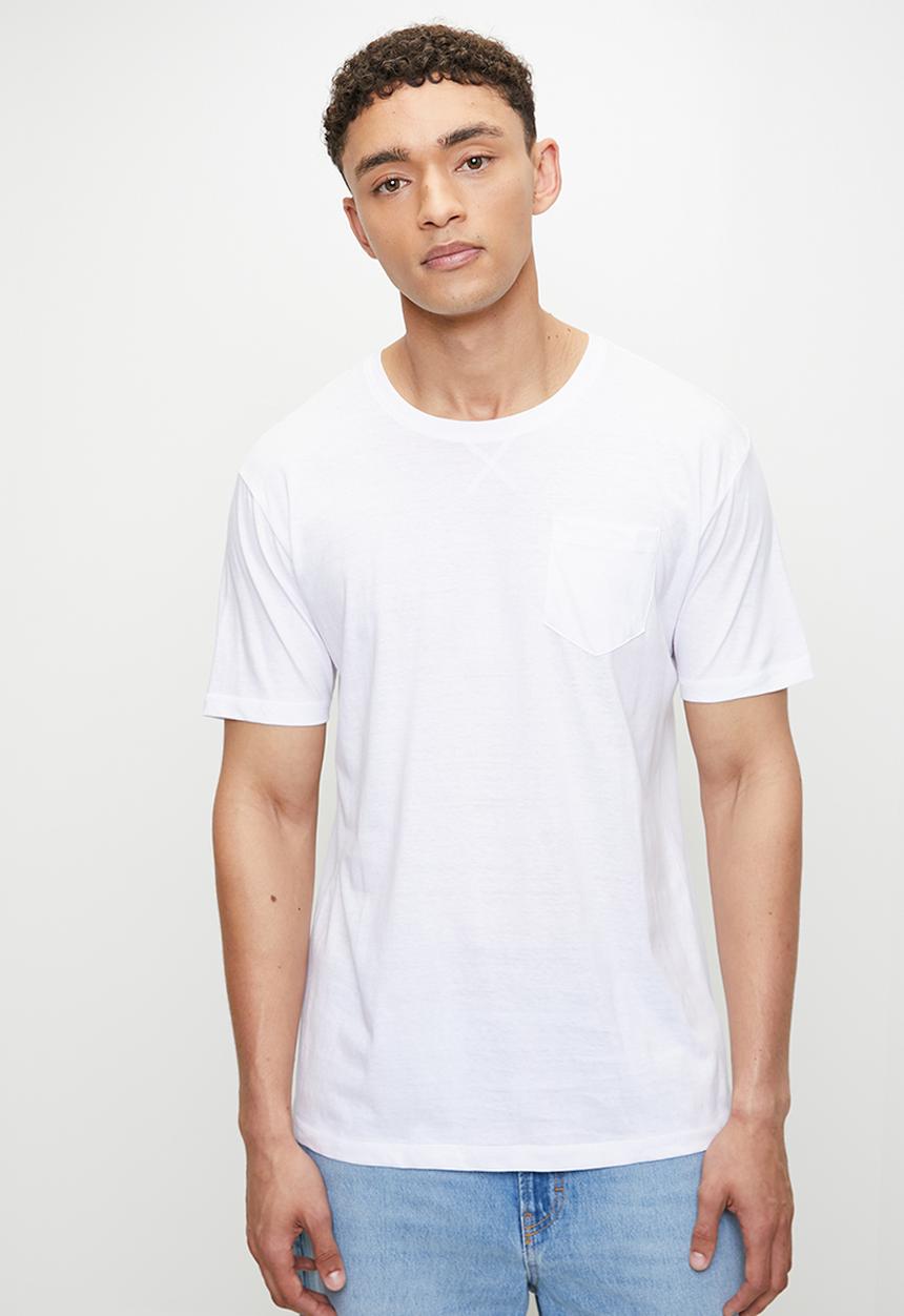 Brave Soul - Crew Neck T-Shirt  - Optic White 