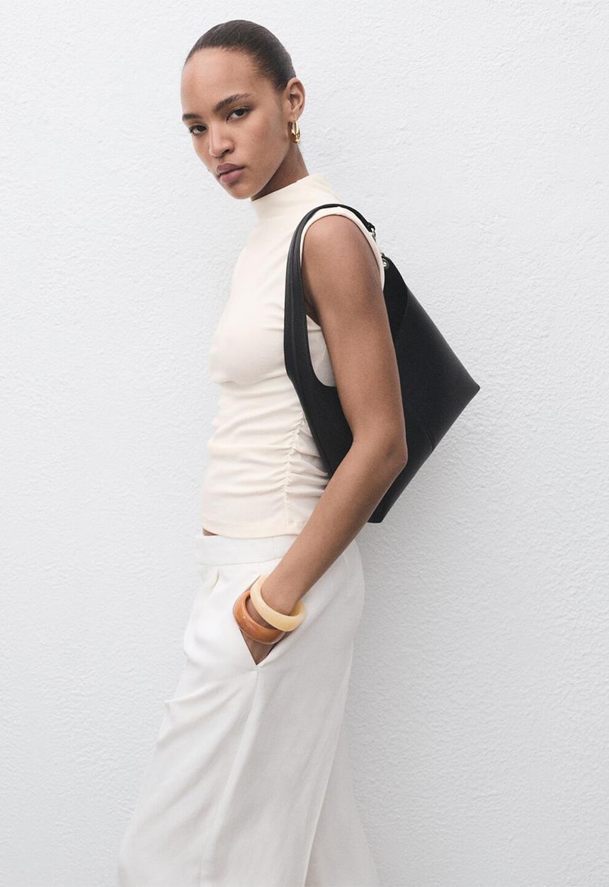 MANGO - T-shirt julia -  natural