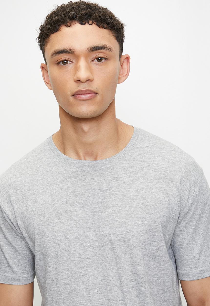 Brave Soul - Crew Neck T-Shirt - Light Grey Marl