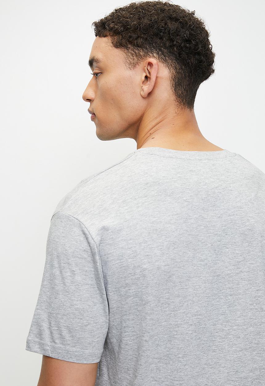 Brave Soul - Crew Neck T-Shirt - Light Grey Marl