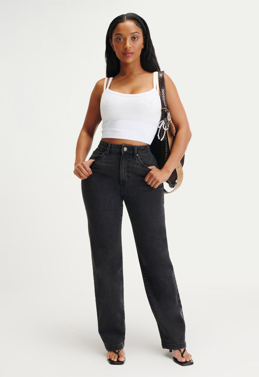 Cotton On - Curvy stretch straight jean - slate black