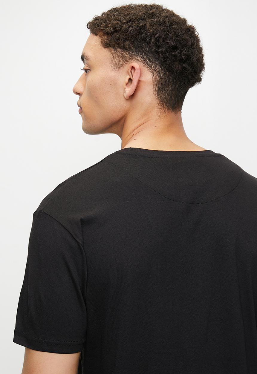 Brave Soul - Crew Neck Tshirt - Jet Black / Optic White