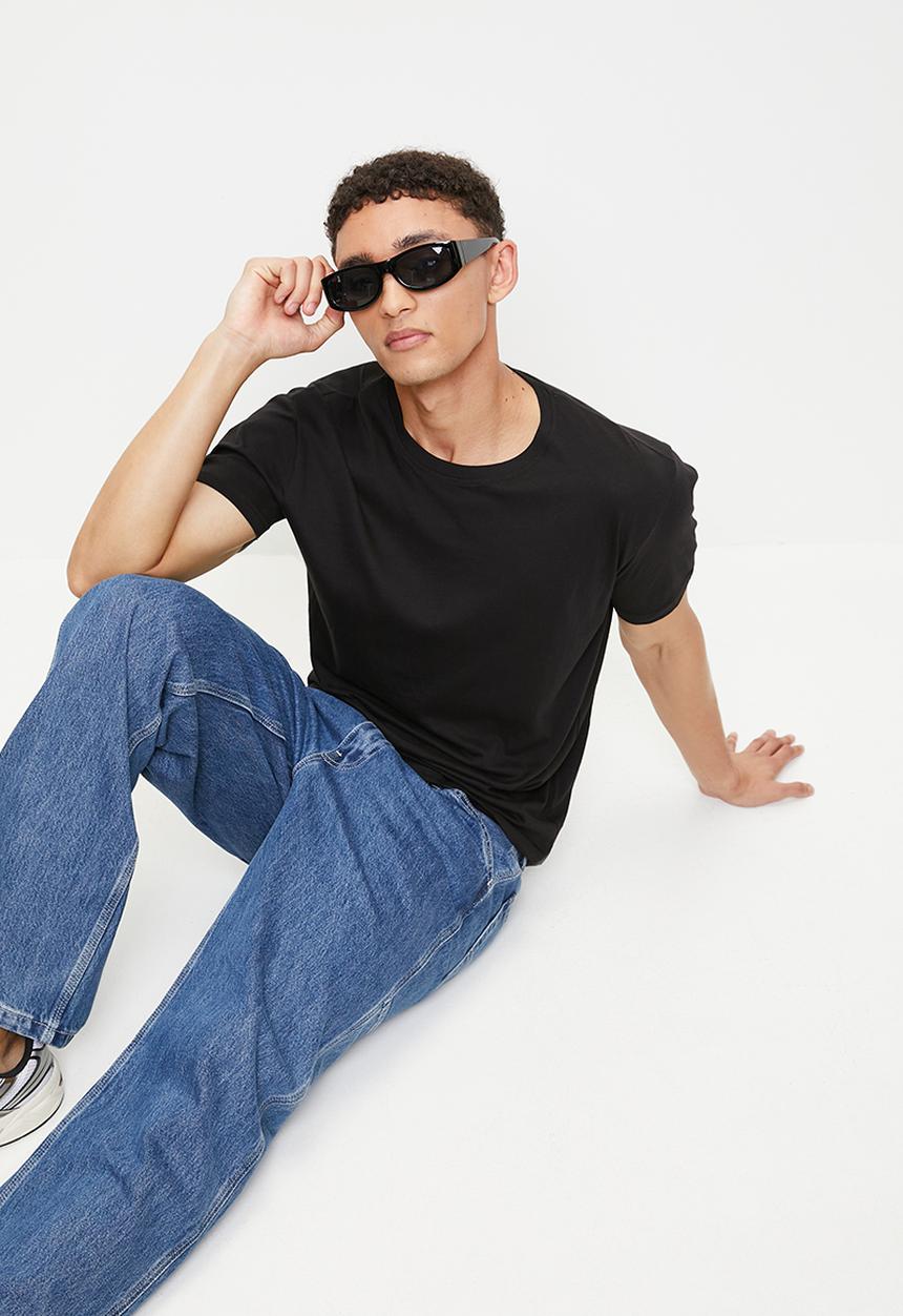 Brave Soul - Crew Neck Tshirt - Jet Black / Optic White