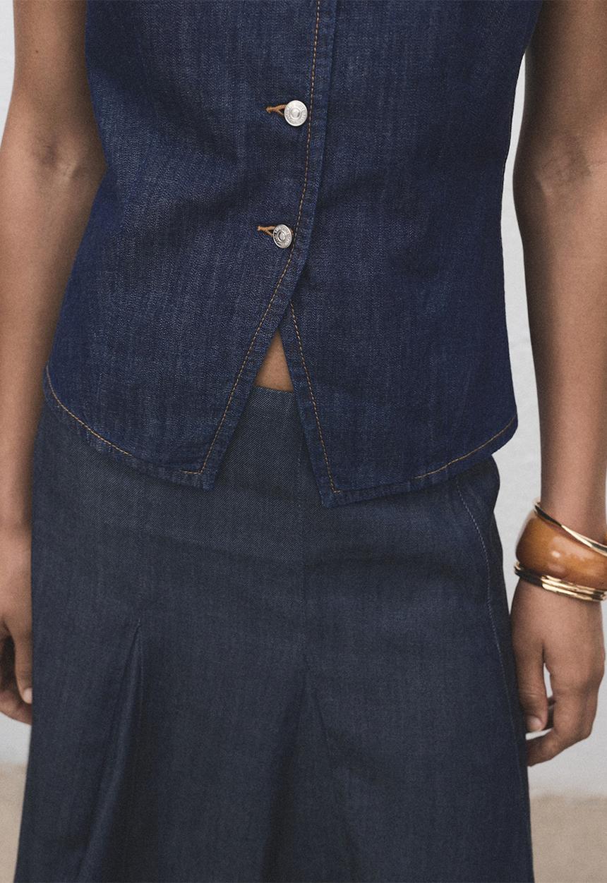 MANGO - Top Lia - Open Blue