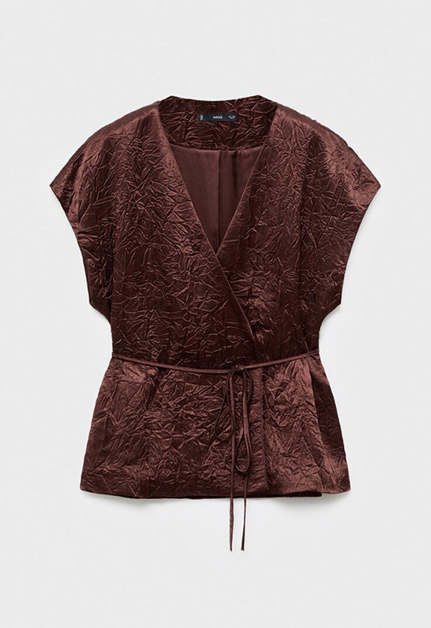 MANGO - Vest flor -  dark brown