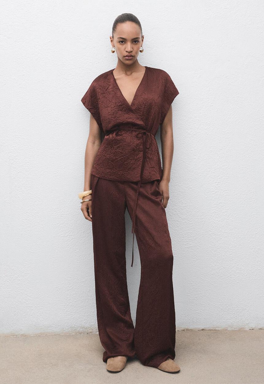 MANGO - Vest flor -  dark brown