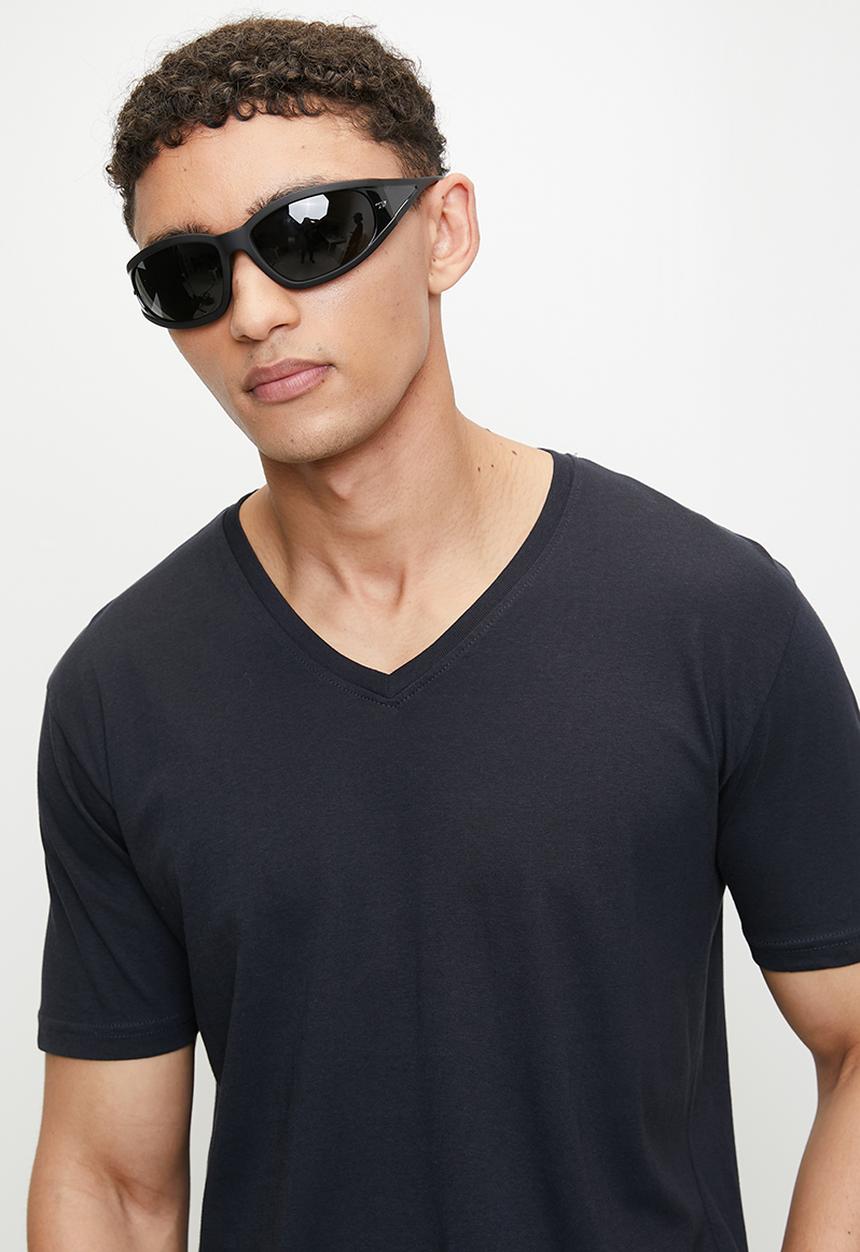 Brave Soul - V-Neck Short Sleeved Tshirt - Dk Navy
