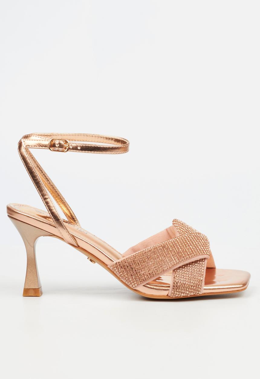 Butterfly Feet - Ambur 1 Open Toe Ankle Strap - Gold