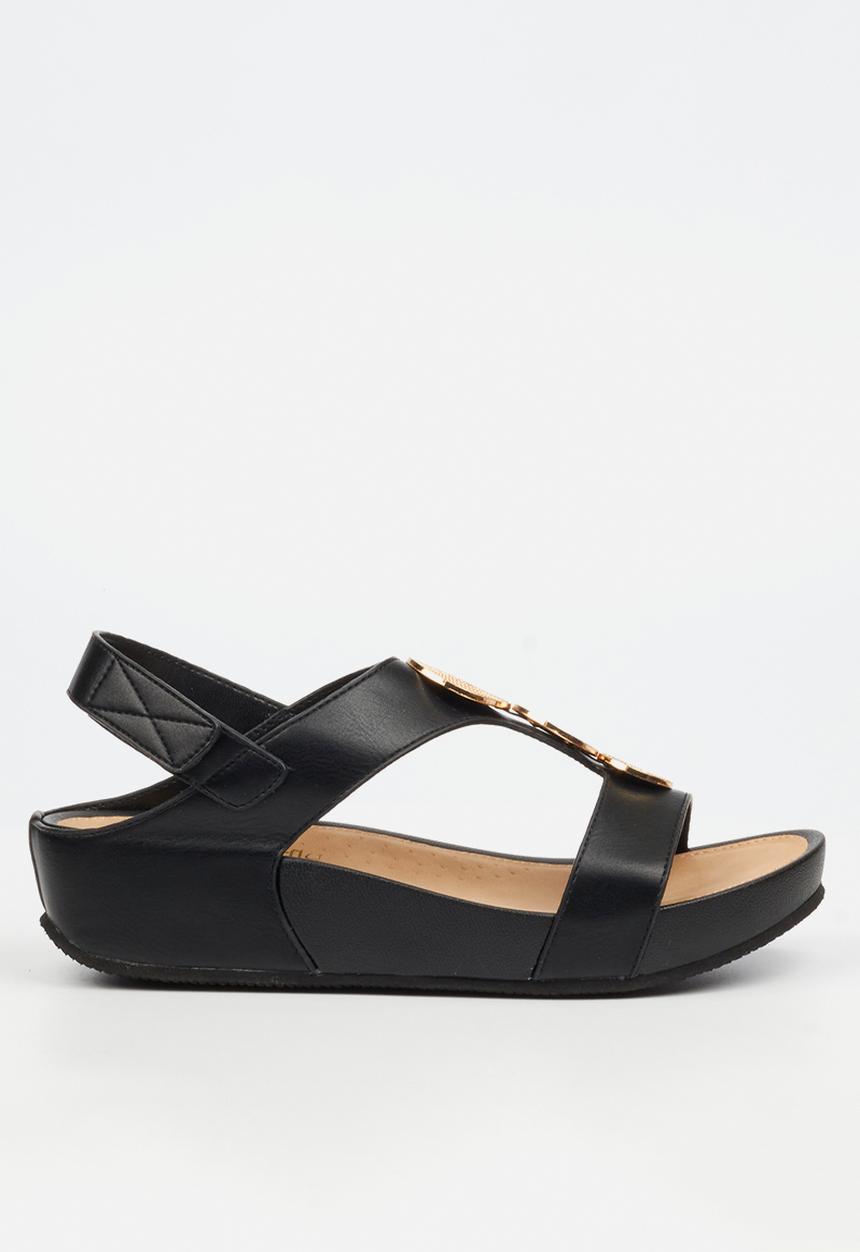 Butterfly Feet - Delia 15 Open Toe Slingback - Black