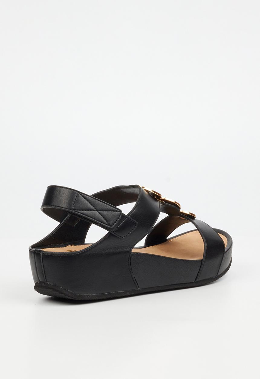 Butterfly Feet - Delia 15 Open Toe Slingback - Black