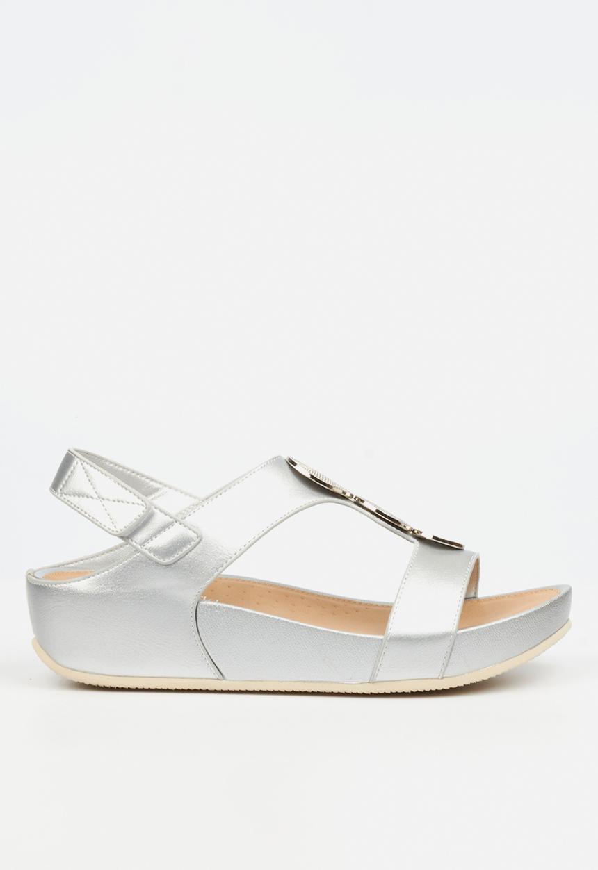 Butterfly Feet - Delia 15 Open Toe Slingback - Silver