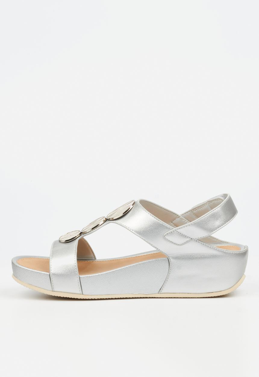 Butterfly Feet - Delia 15 Open Toe Slingback - Silver