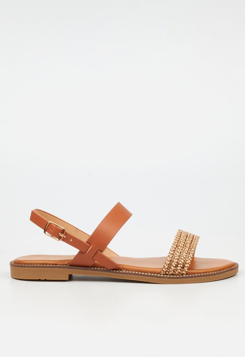 Butterfly Feet - Frost 17 Open Toe Slingback - Brown
