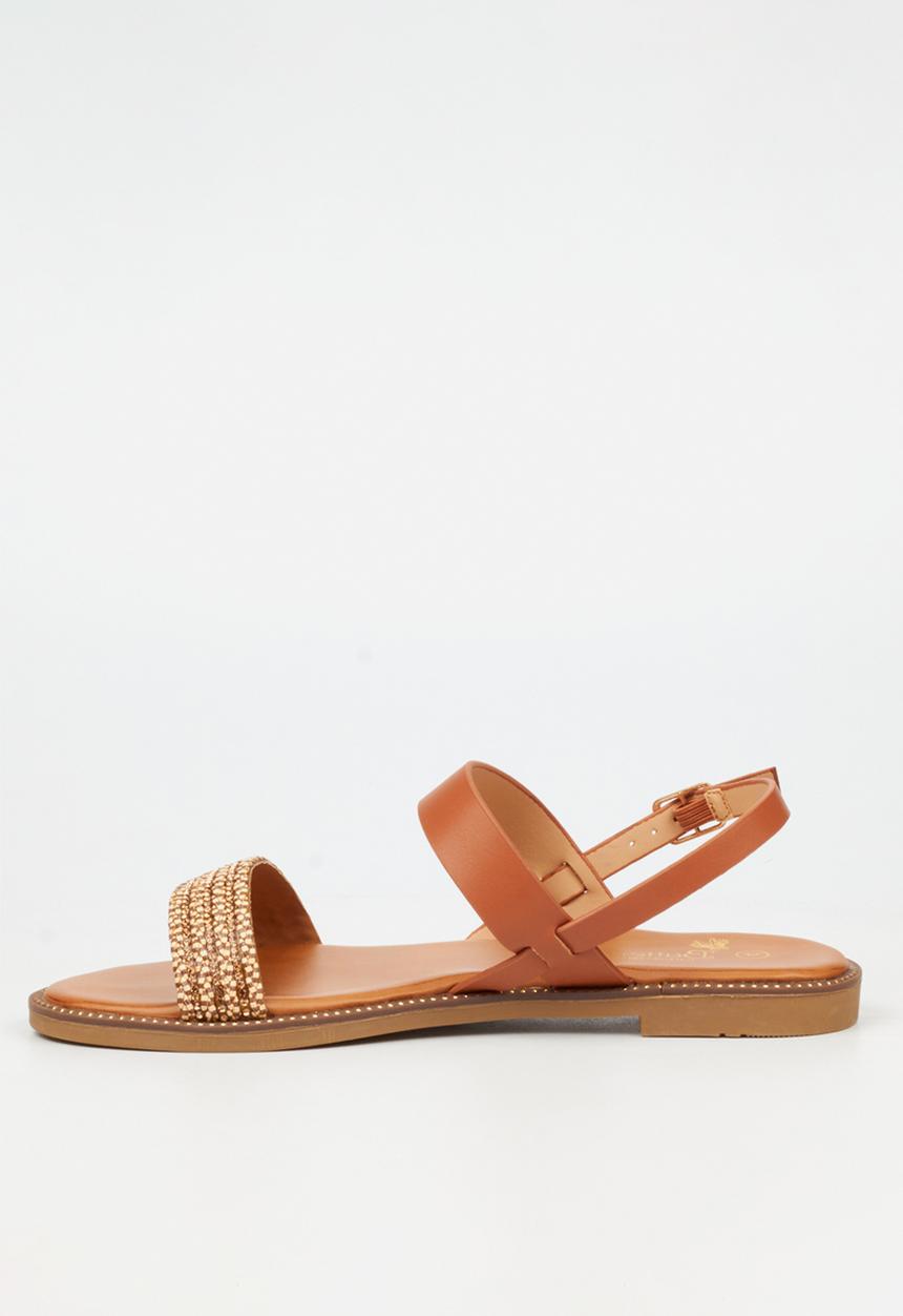 Butterfly Feet - Frost 17 Open Toe Slingback - Brown