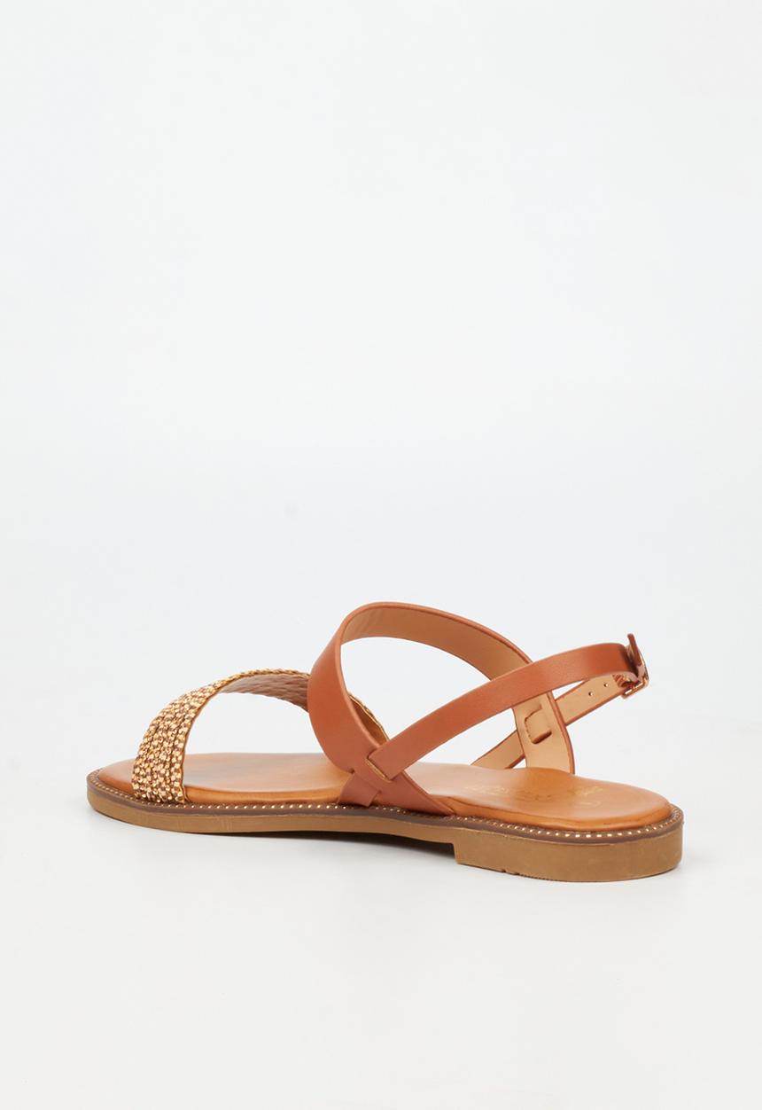 Butterfly Feet - Frost 17 Open Toe Slingback - Brown