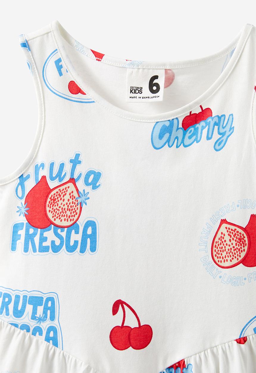 Cotton On - Summer sleeveless dress - vanilla/fruta