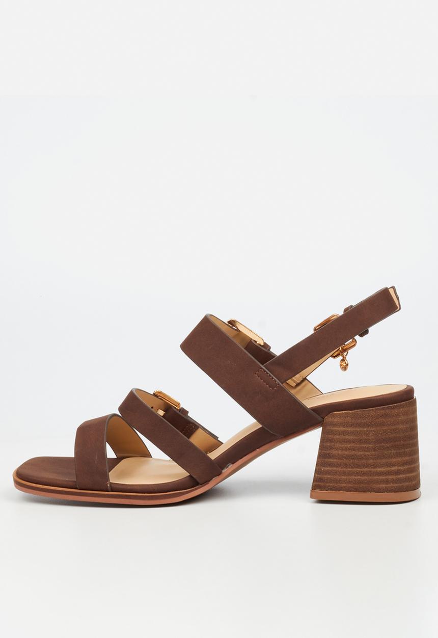 Miss Black - Jungle 2 chunky wooden heel - chocolate