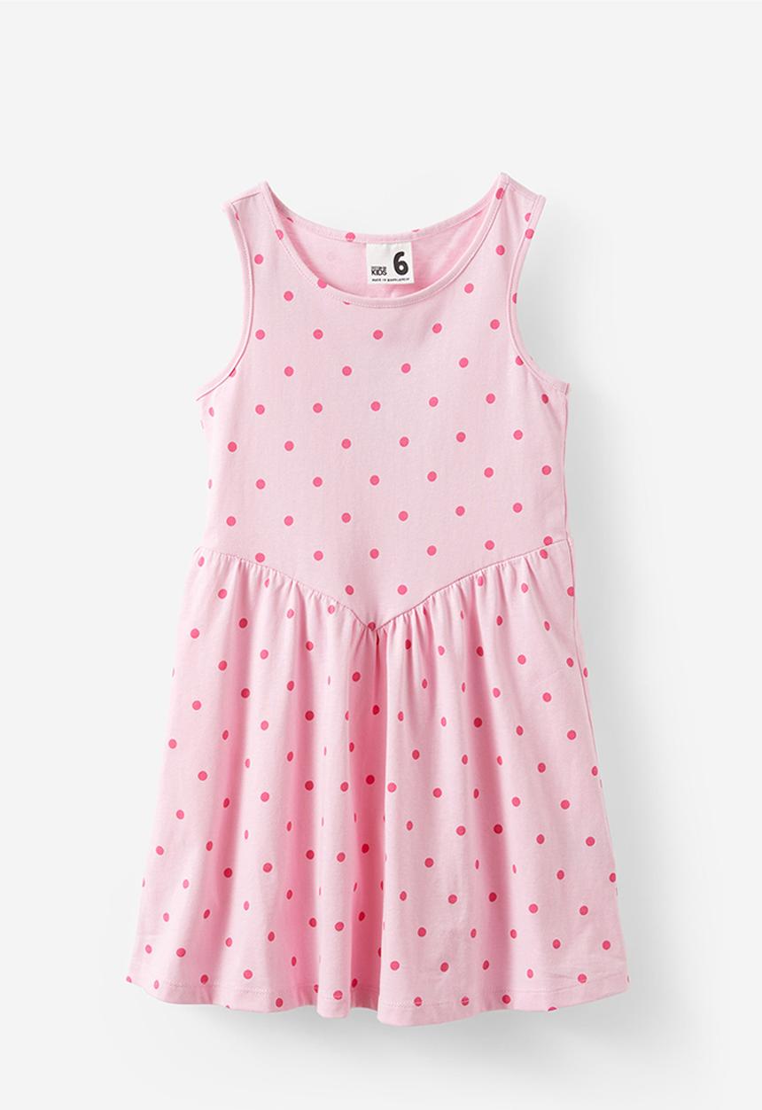 Cotton On - Summer sleeveless dress - fairy pink/raspberry spot