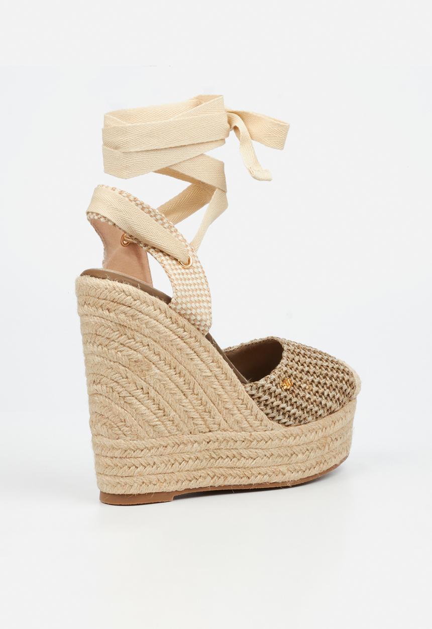 Moniker 11 tie up platform rope wedge - natural