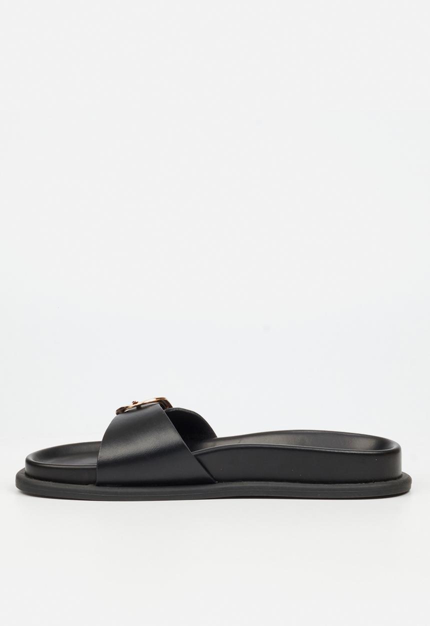 Miss Black - Polpetta 2 buckle sandal - black
