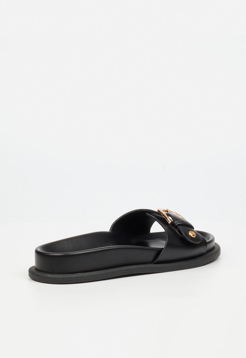 Miss Black - Polpetta 2 buckle sandal - black