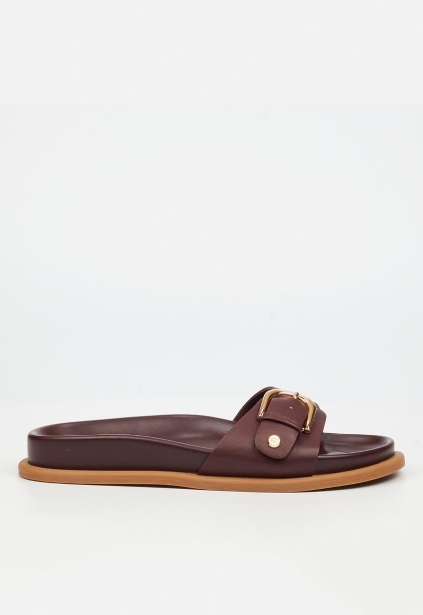 Miss Black - Polpetta 2 buckle sandal - plum