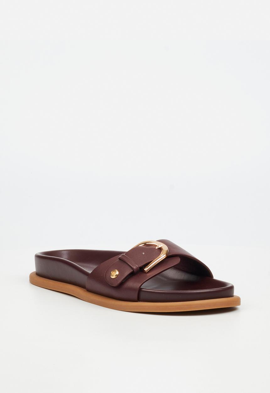 Miss Black - Polpetta 2 buckle sandal - plum