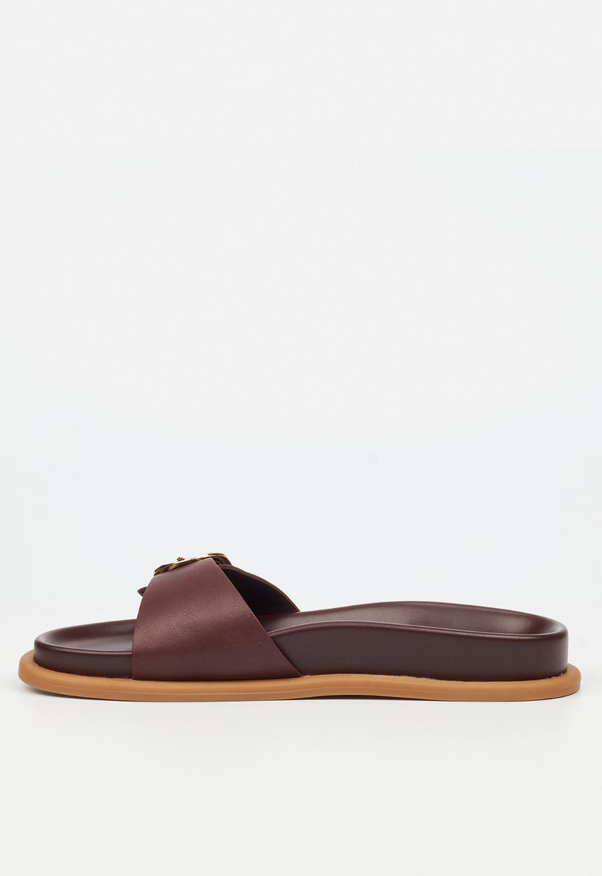 Miss Black - Polpetta 2 buckle sandal - plum