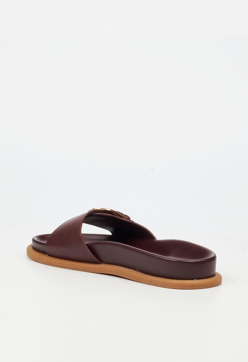 Miss Black - Polpetta 2 buckle sandal - plum