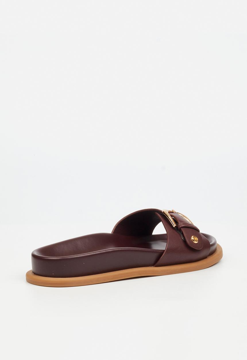 Miss Black - Polpetta 2 buckle sandal - plum