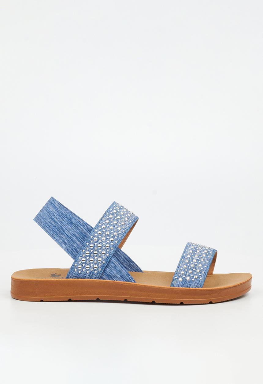 Butterfly Feet - Zina 23 Open Toe Slingback - Blue