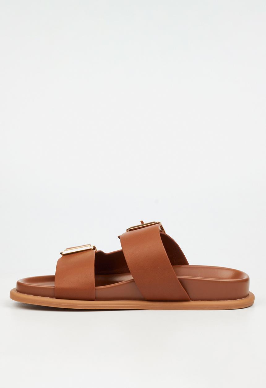 Miss Black - POLPETTA 3 Double Buckle Sandal - Tan