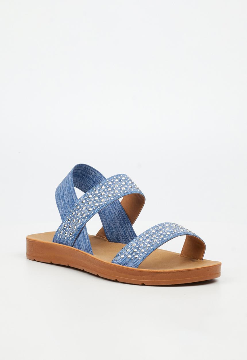 Butterfly Feet - Zina 23 Open Toe Slingback - Blue