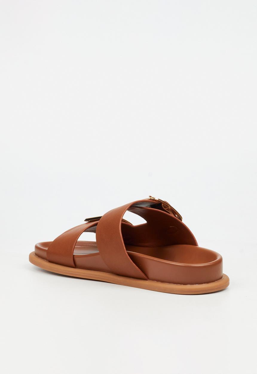 Miss Black - POLPETTA 3 Double Buckle Sandal - Tan