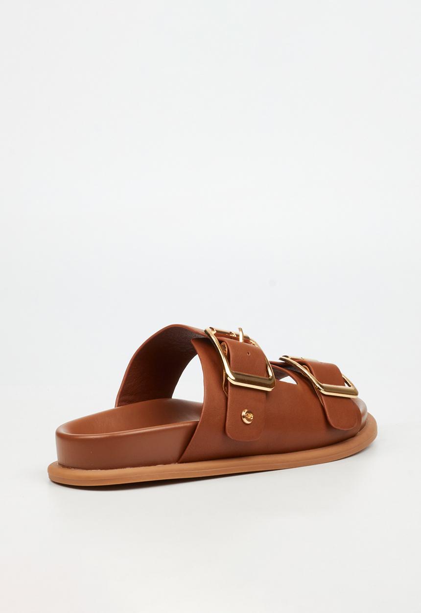 Miss Black - POLPETTA 3 Double Buckle Sandal - Tan