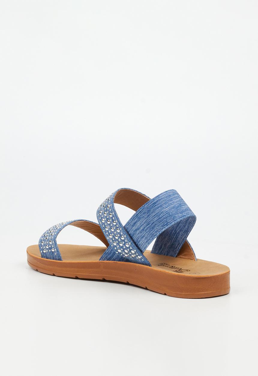 Butterfly Feet - Zina 23 Open Toe Slingback - Blue