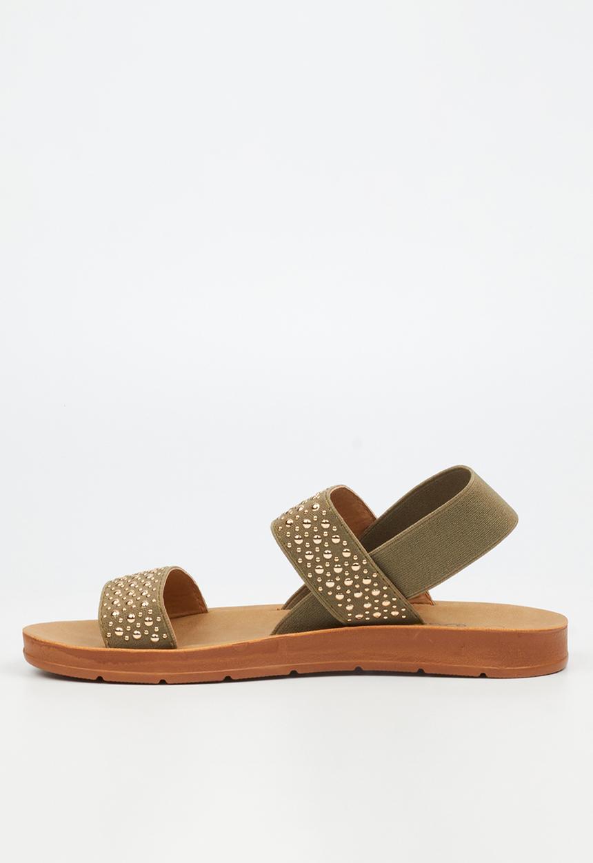 Butterfly Feet - Zina 23 Open Toe Slingback - Green