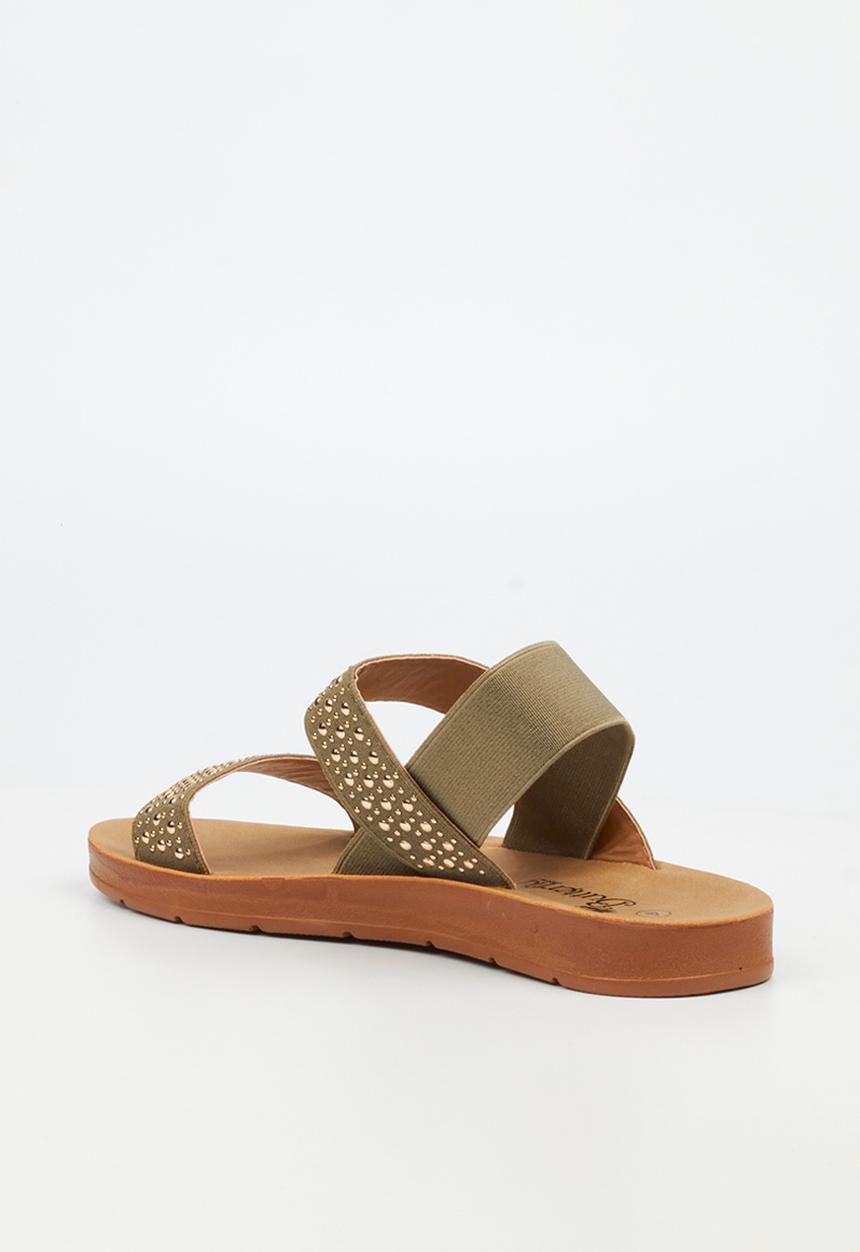 Butterfly Feet - Zina 23 Open Toe Slingback - Green