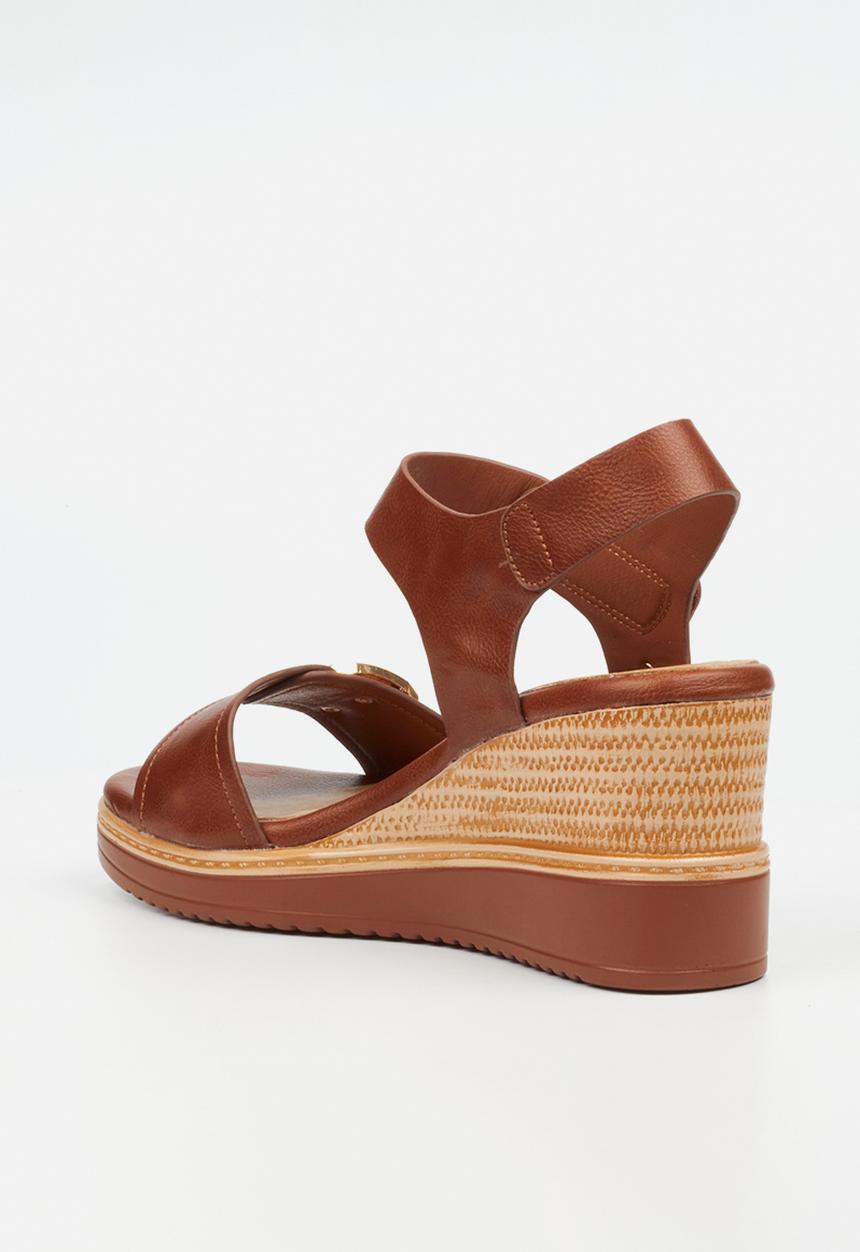 Butterfly Feet - Lyndi 1 Open Toe Ankle Strap - Brown