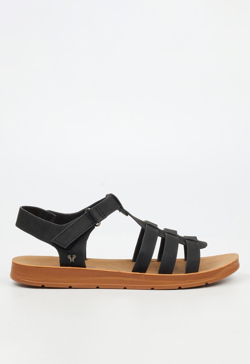 Butterfly Feet - Zina 24 Open Toe Ankle Strap - Black