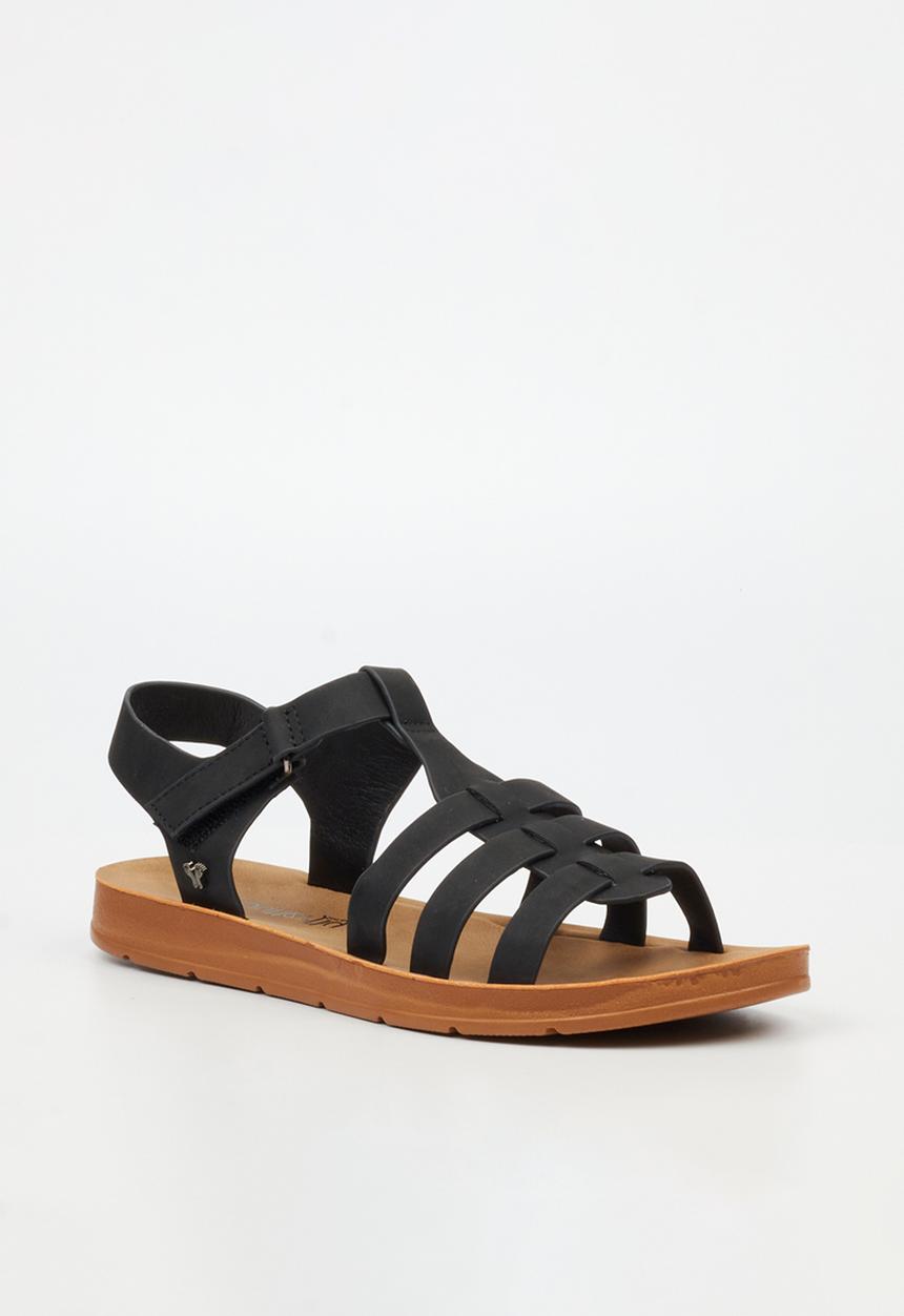 Butterfly Feet - Zina 24 Open Toe Ankle Strap - Black