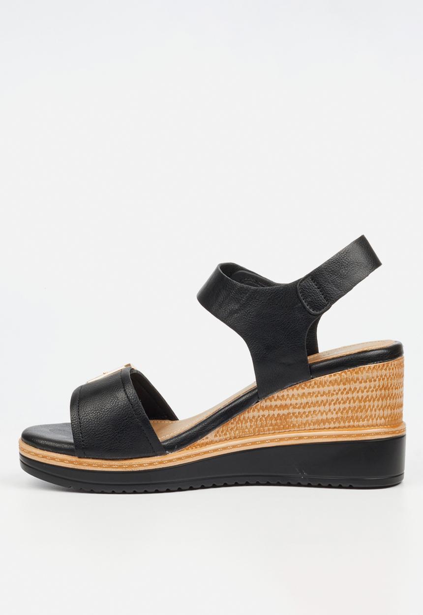 Butterfly Feet - Lyndi 1 Open Toe Ankle Strap - Black