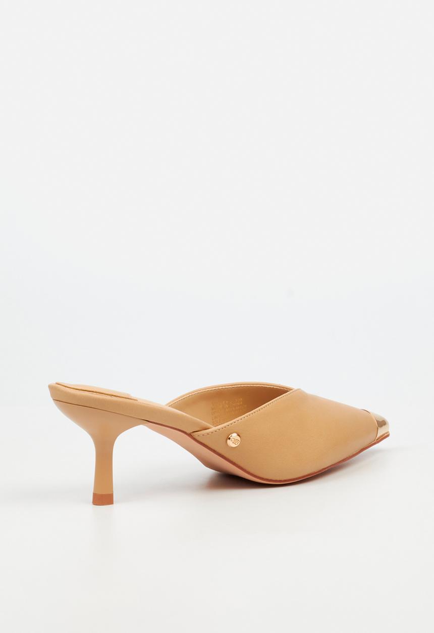 Miss Black - Volley 2 gold tip mule heel - neutral 